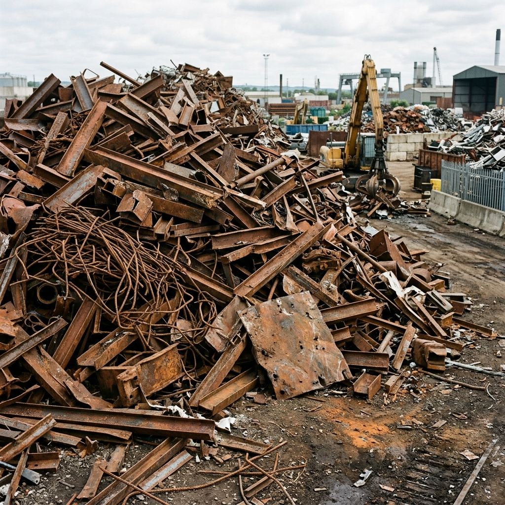Heavy rusted iron scrap